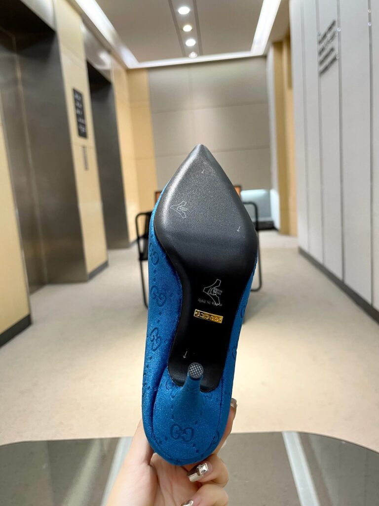 Dior Women'S Gg Knee-High Boot Blue - Image 6