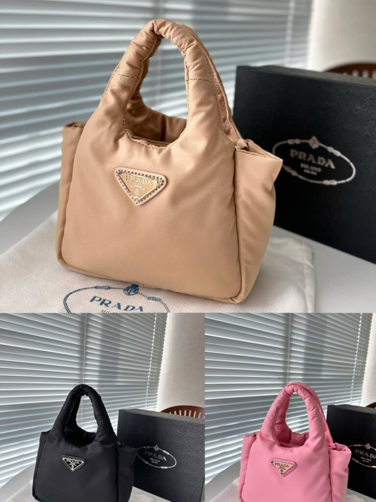 Prada Padded Soft Leather Bag Geranium Black 19Cm 1Ba359 2Dyi F0002 V Ovo - Image 3