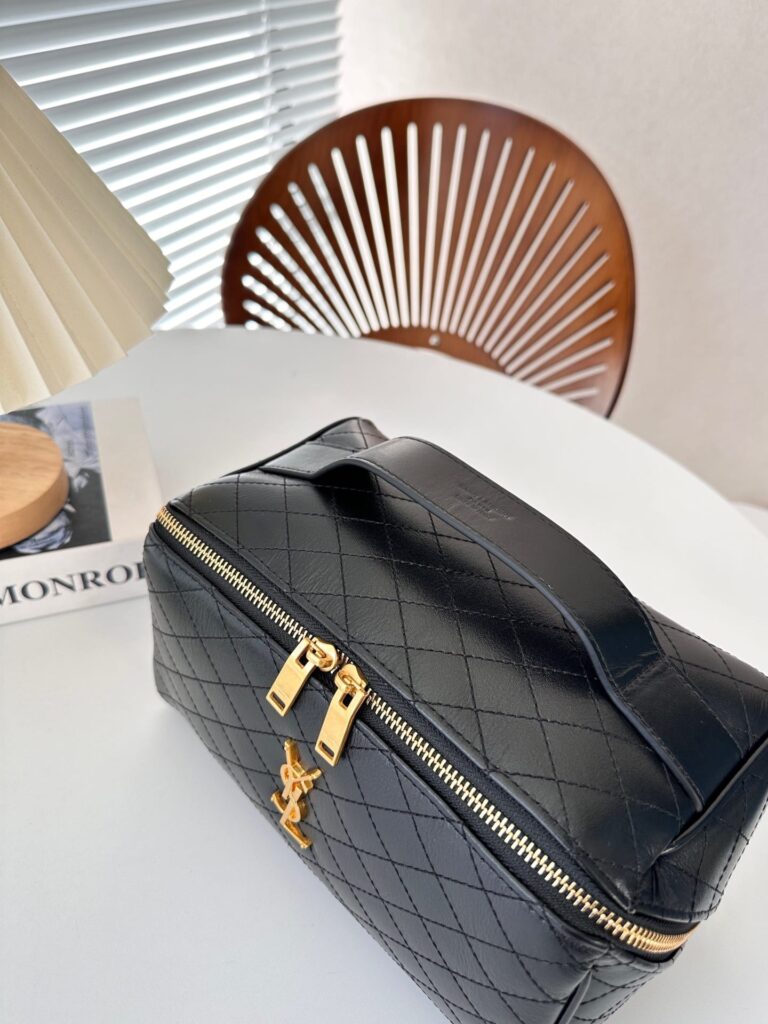 Saint Laurent Gaby Vanity Case In Quilted Lambskin Black 24Cm 7531711El071000 - Image 2