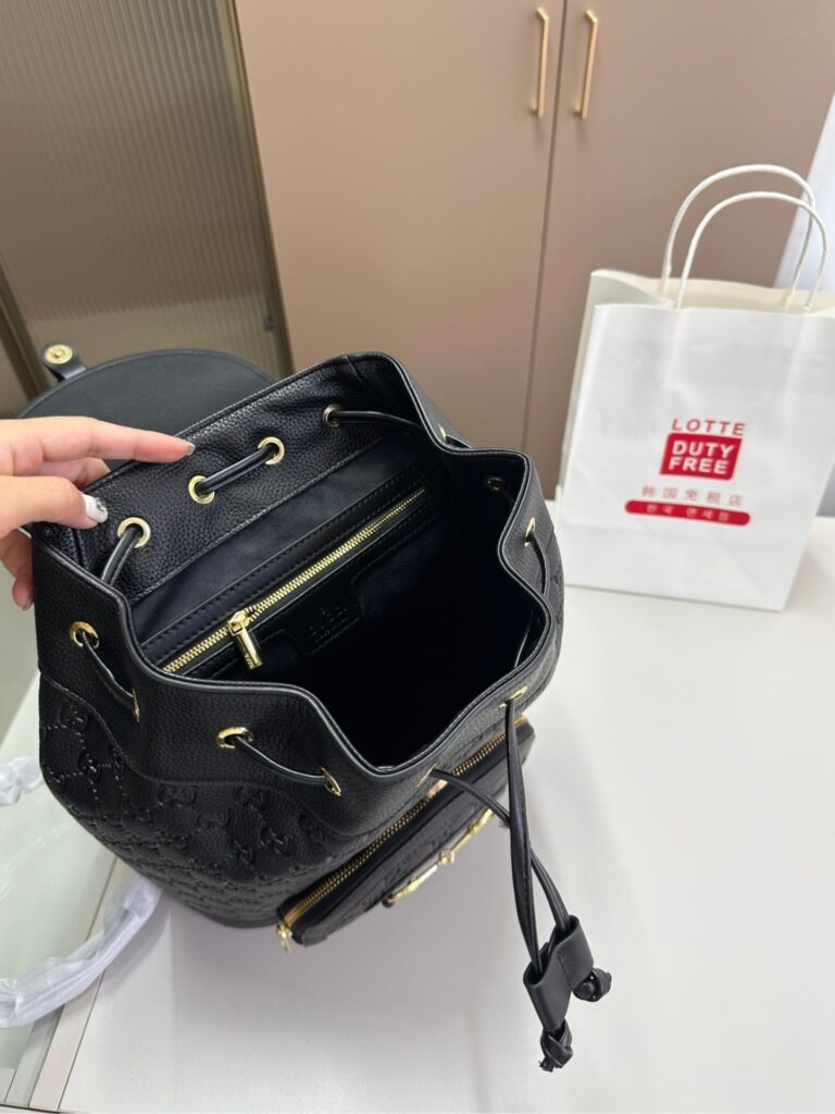 Gucci 1955 Horsebit Backpack Large All Black 27Cm - Image 6