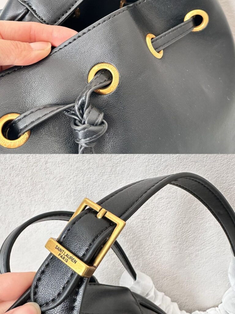 Saint Laurent Paris Vii Flat Hobo Bag In Smooth Leather Bag Black 23Cm - Image 6