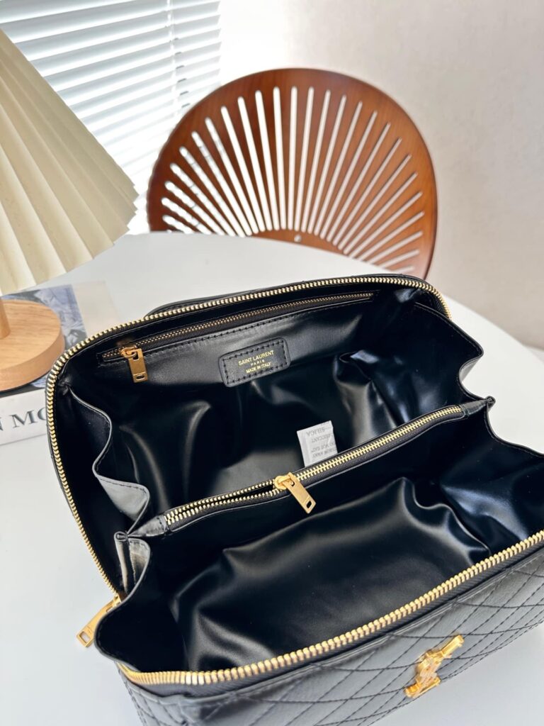 Saint Laurent Gaby Vanity Case In Quilted Lambskin Black 24Cm 7531711El071000 - Image 5