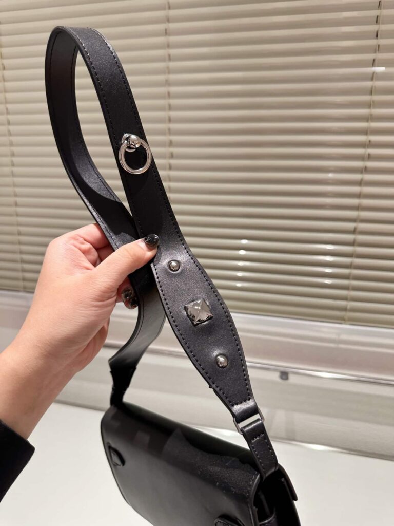 Hermes Kelly Pochette Boxcalf Silver Hardware Black 23Cm - Image 7