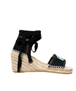 Gucci Women'S Gg Espadrille With Patch Black