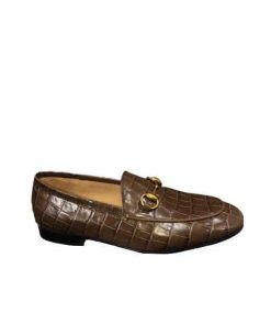 Gucci Jordaan Crocodile Loafer 406994 Ec200 2140