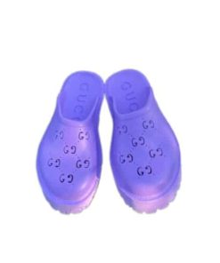 Gucci Men'S Slip On Sandal Purple Gg Rubber