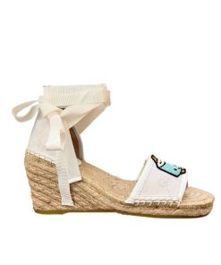 Gucci Women'S Gg Espadrille With Patch White