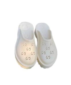 Gucci Men'S Slip On Sandal White Gg Rubber 655517 Jfb00 9022