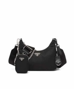 Prada Re Edition 2005 Re Nylon Bag Black 26Cm