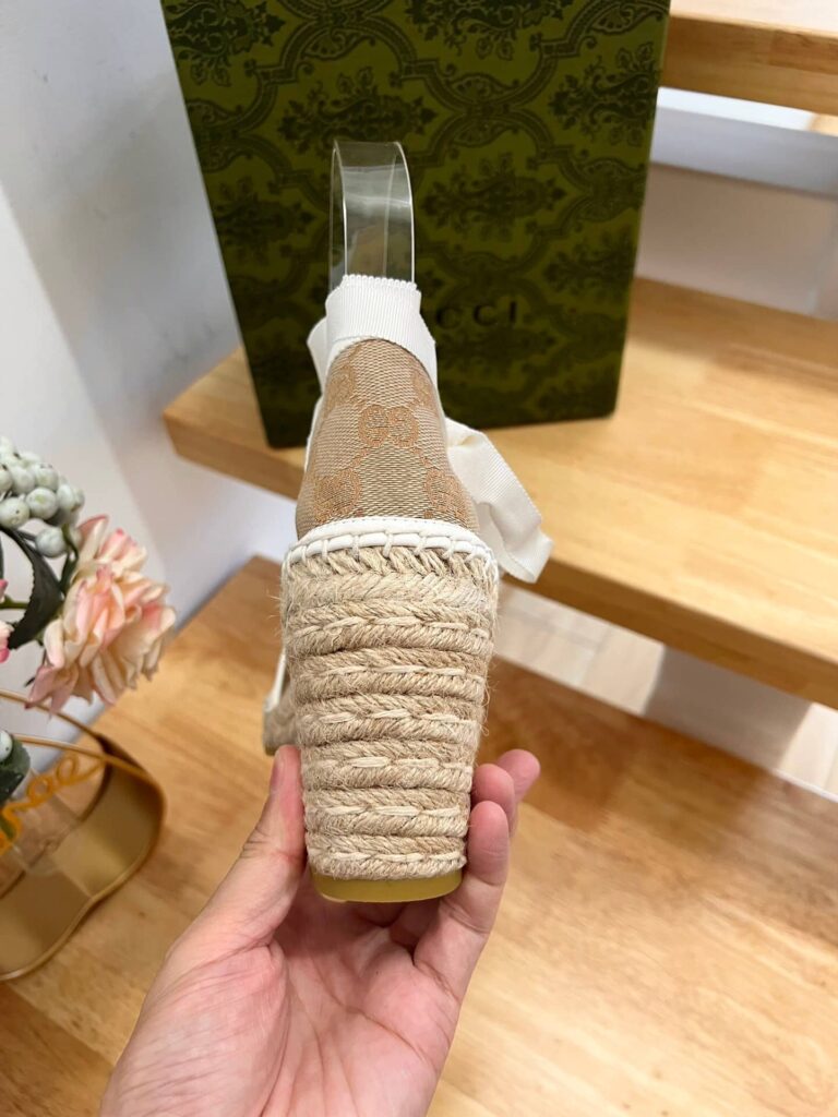 Gucci Women'S Gg Espadrille With Patch 737511 Fabor 9741 - Image 9