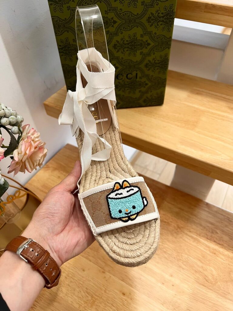 Gucci Women'S Gg Espadrille With Patch 737511 Fabor 9741 - Image 7