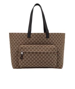 Gucci Large Gg Tote Bag Beige And Ebony Original Gg Canvas 45Cm ?802166 Faduu 8657