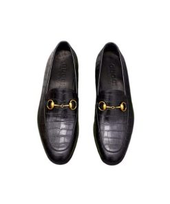 Gucci Crocodile Loafer Black