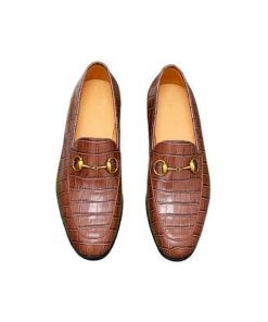 Gucci Crocodile Loafer Brown