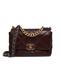 Chanel 19 Flap Bag Brown 20Cm