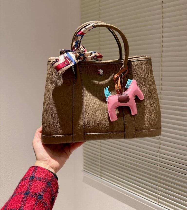 Hermes Garden Party Togo Leather Dark Beige 31Cm - Image 2