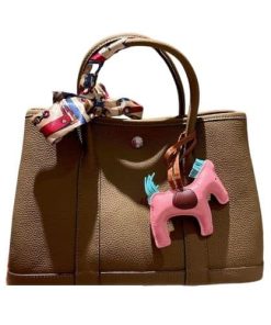 Hermes Garden Party Togo Leather Dark Beige 31Cm