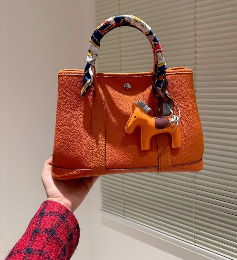 Hermes Garden Party Togo Leather Orange 31Cm - Image 2