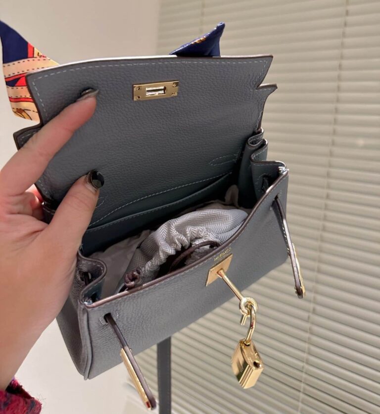 Hermes Kelly Togo Gray 20Cm - Image 6