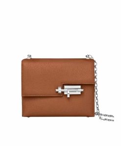 Hermes Verrou Chain Lock Mini Bag Brown 17Cm