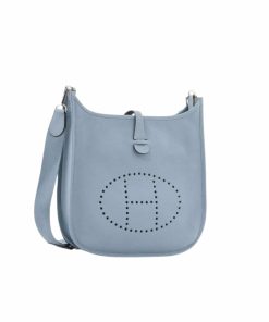 Hermes Clemence Evelyne Pm 30Cm Ciel Blue