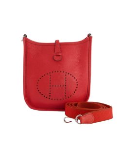 Hermes Clemence Evelyne Pm 30Cm Red