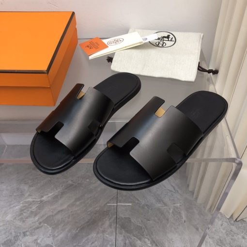 Hermes Izmir Sandal Black H041141Zh01390 - Image 7