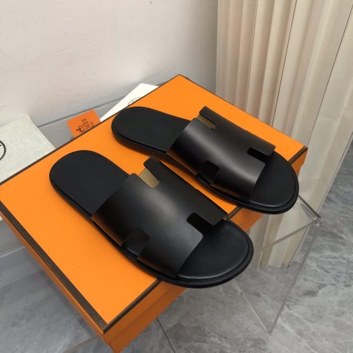 Hermes Izmir Sandal Black H041141Zh01390 - Image 9