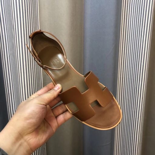 Hermes Santorini Sandal Brown - Image 5