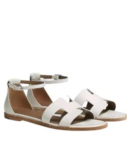 Hermes Santorini Sandal White H182139Z90350