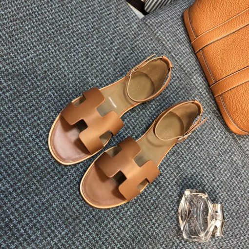 Hermes Santorini Sandal Brown - Image 7
