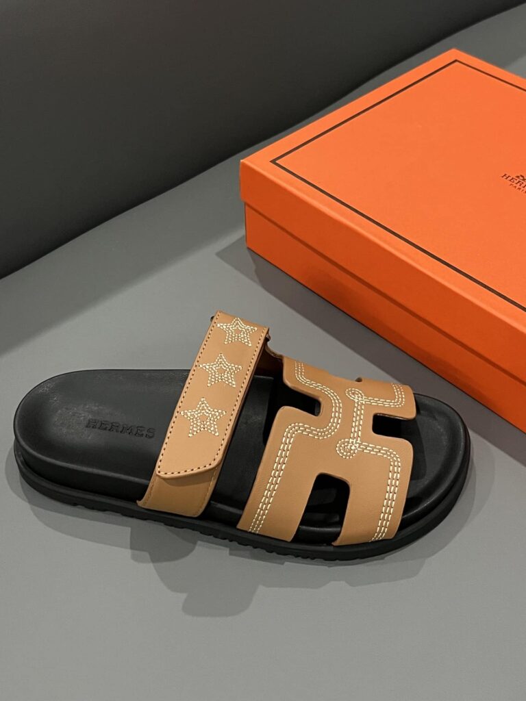 Hermes Chypre Sandal Star Stitched Naturel H232142Z A3350 - Image 5