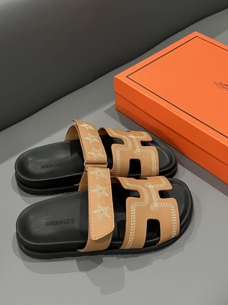 Hermes Chypre Sandal Star Stitched Naturel H232142Z A3350 - Image 3