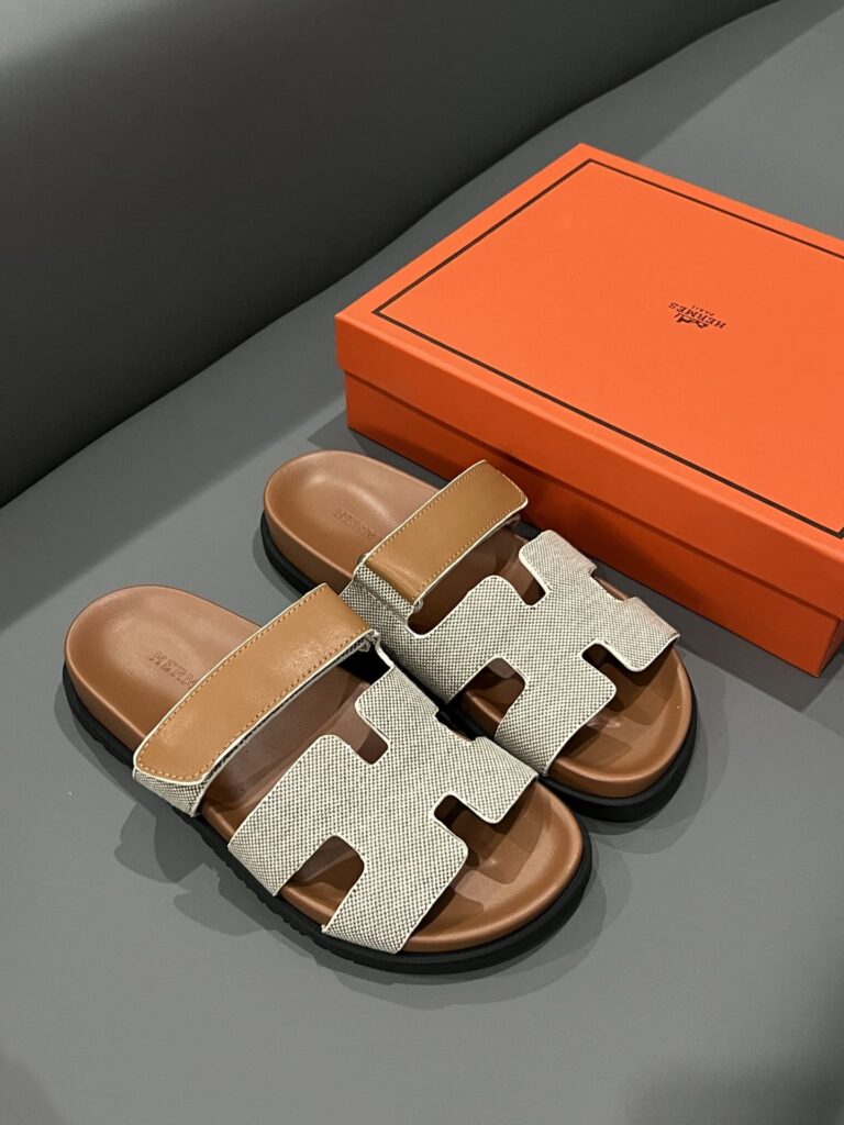 Hermes Chypre Sandal Prunoir Canvas Natural - Image 2
