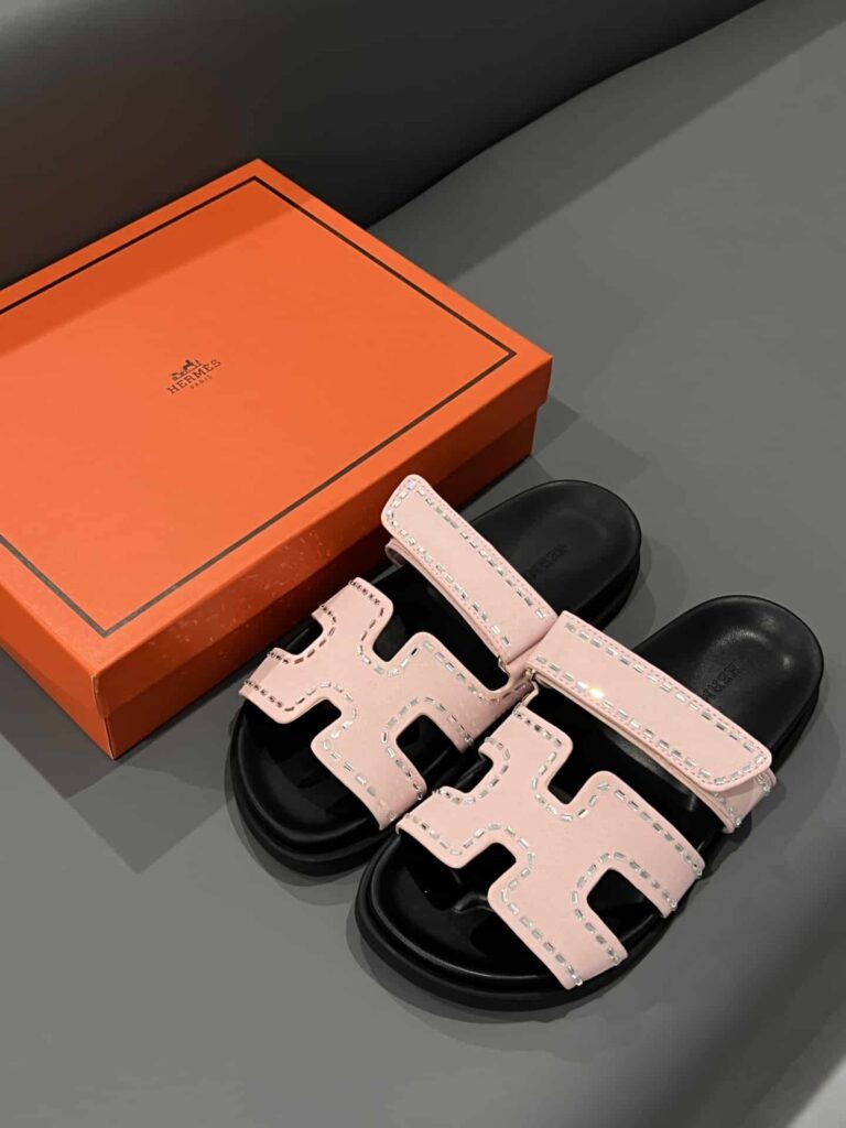 Hermes Chypre Sandal Suede Crystal Pink - Image 8