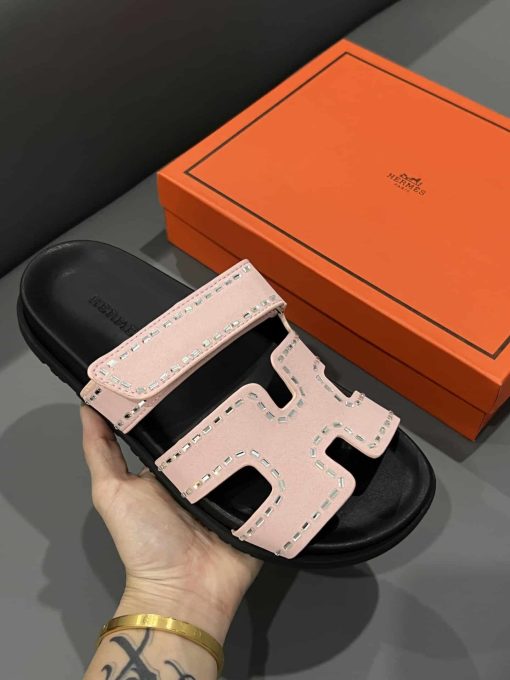 Hermes Chypre Sandal Suede Crystal Pink - Image 7