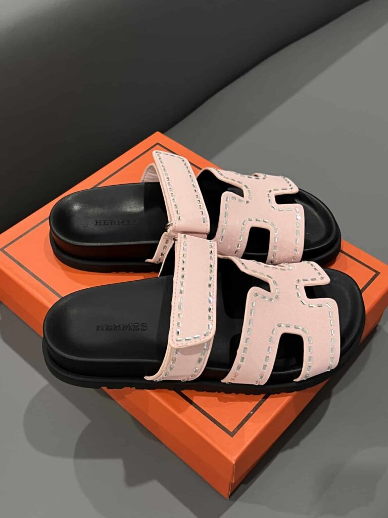 Hermes Chypre Sandal Suede Crystal Pink - Image 6