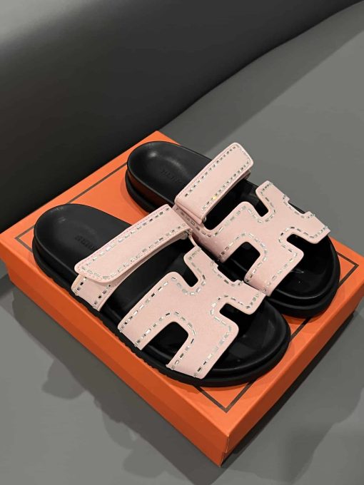Hermes Chypre Sandal Suede Crystal Pink - Image 5