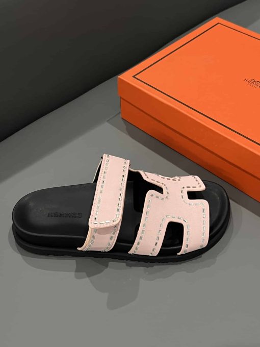 Hermes Chypre Sandal Suede Crystal Pink - Image 4