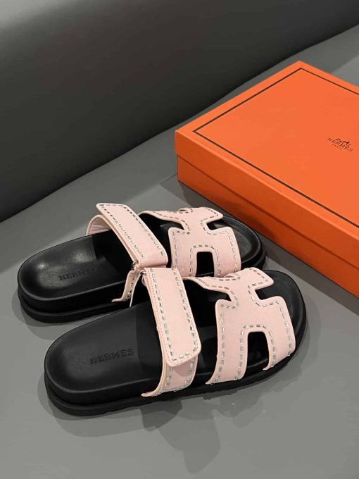 Hermes Chypre Sandal Suede Crystal Pink - Image 3
