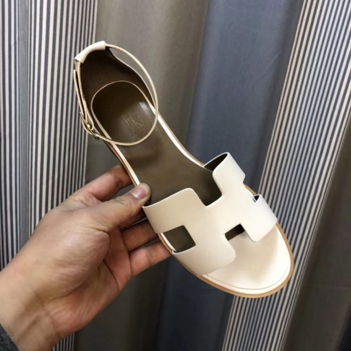 Hermes Santorini Sandal White H182139Z90350 - Image 4