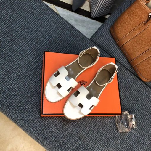 Hermes Santorini Sandal White H182139Z90350 - Image 5