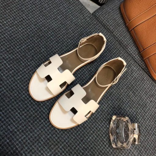 Hermes Santorini Sandal White H182139Z90350 - Image 6