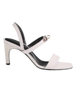 Hermes Glamour 75 Sandal White