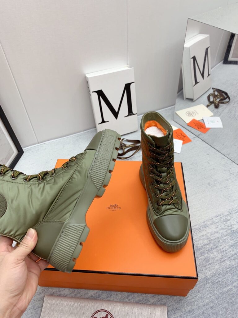 Hermes Fresh Ankle Boots Green - Image 2