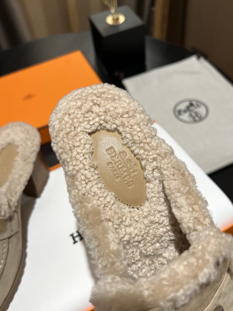 Hermes Flore 60 Mule Beige - Image 3