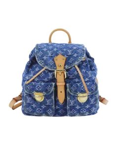 Louis Vuitton Monogram Denim Sack Add Gm Backpack Rucksack Blue 30Cm M95056