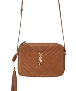 Saint Laurent Lou Camera Bag In Quilted Suede And Smooth Leather 7152321S7R77761