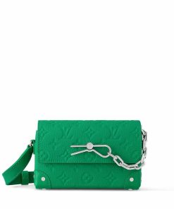 Louis Vuitton Steamer Wearable Wallet Taurillon Monogram Cowhide Leather Green 17Cm M82918