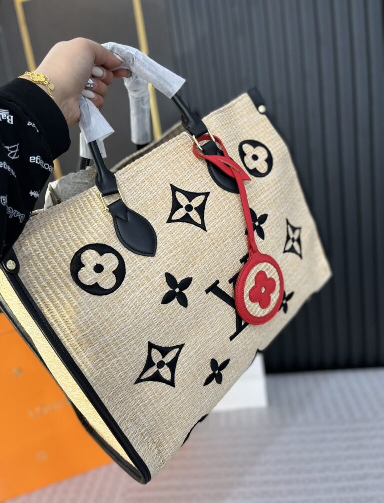 Louis Vuitton Onthego Mm Raffia Tote Bag 40Cm M57723 - Image 3